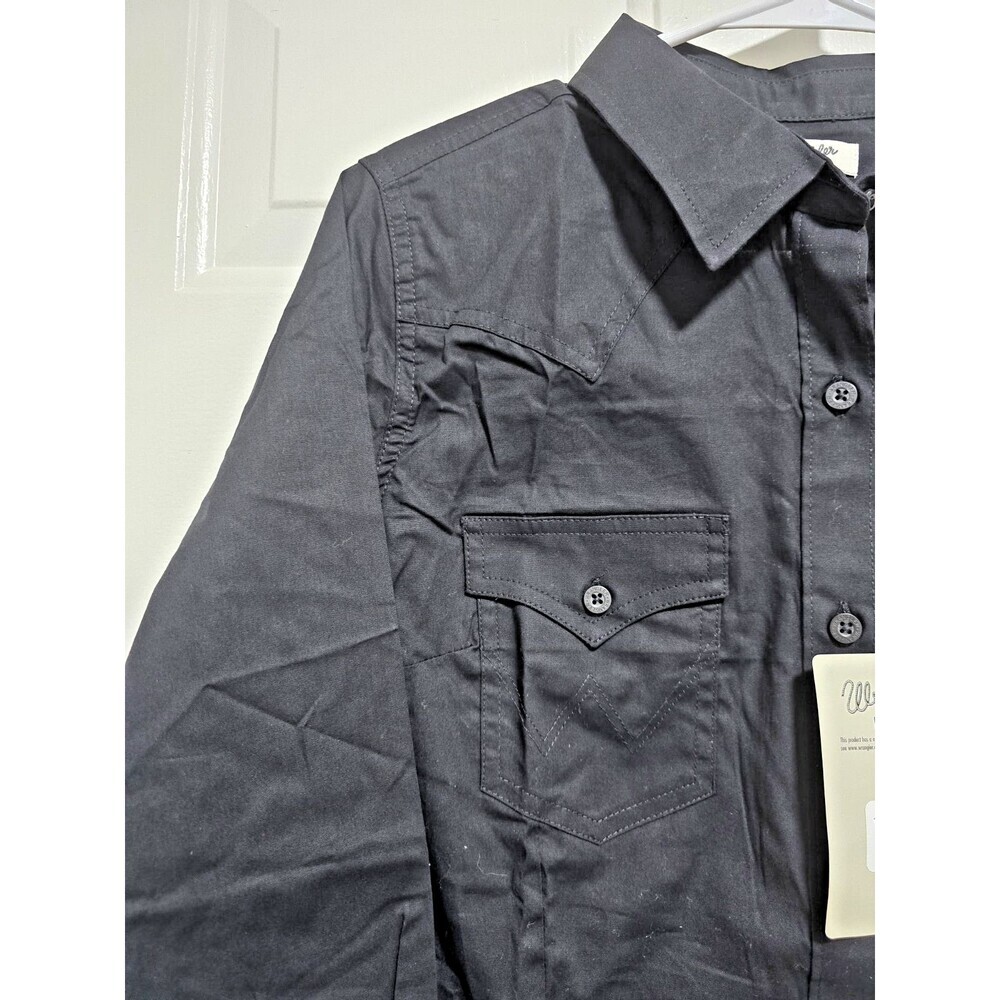 Wrangler Ladies Retro® Western Button Down Black Shirt 112358012 Black Sz S NWT - Picture 7 of 10